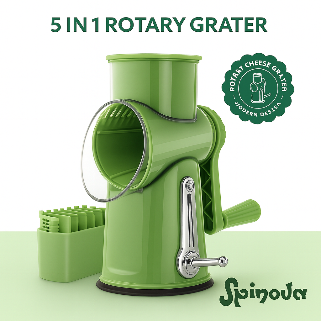 Spinova - 5 in 1 Rotary Grater